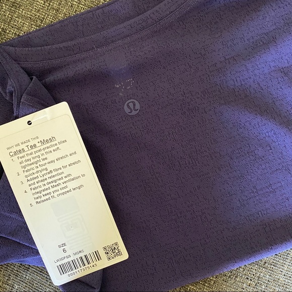 Lululemon Cates Tee *mesh 💜 - Picture 5 of 8